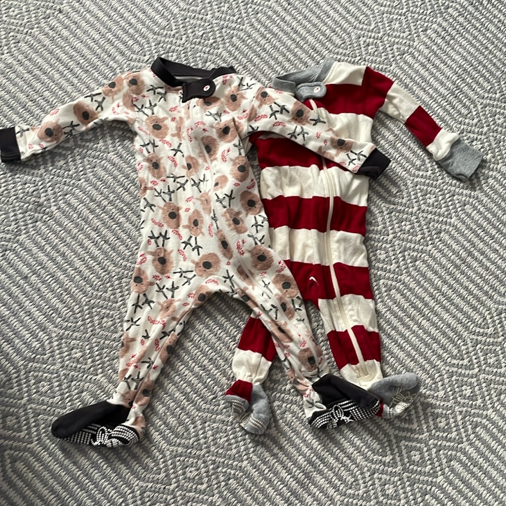Two Burt’s Bees 3-6 month pajamas